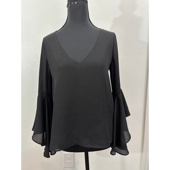 TRAFALUC COLLECTION ZARA Tops - ZARA Trafaluc Collection Black Bell Sleeve Top Size S